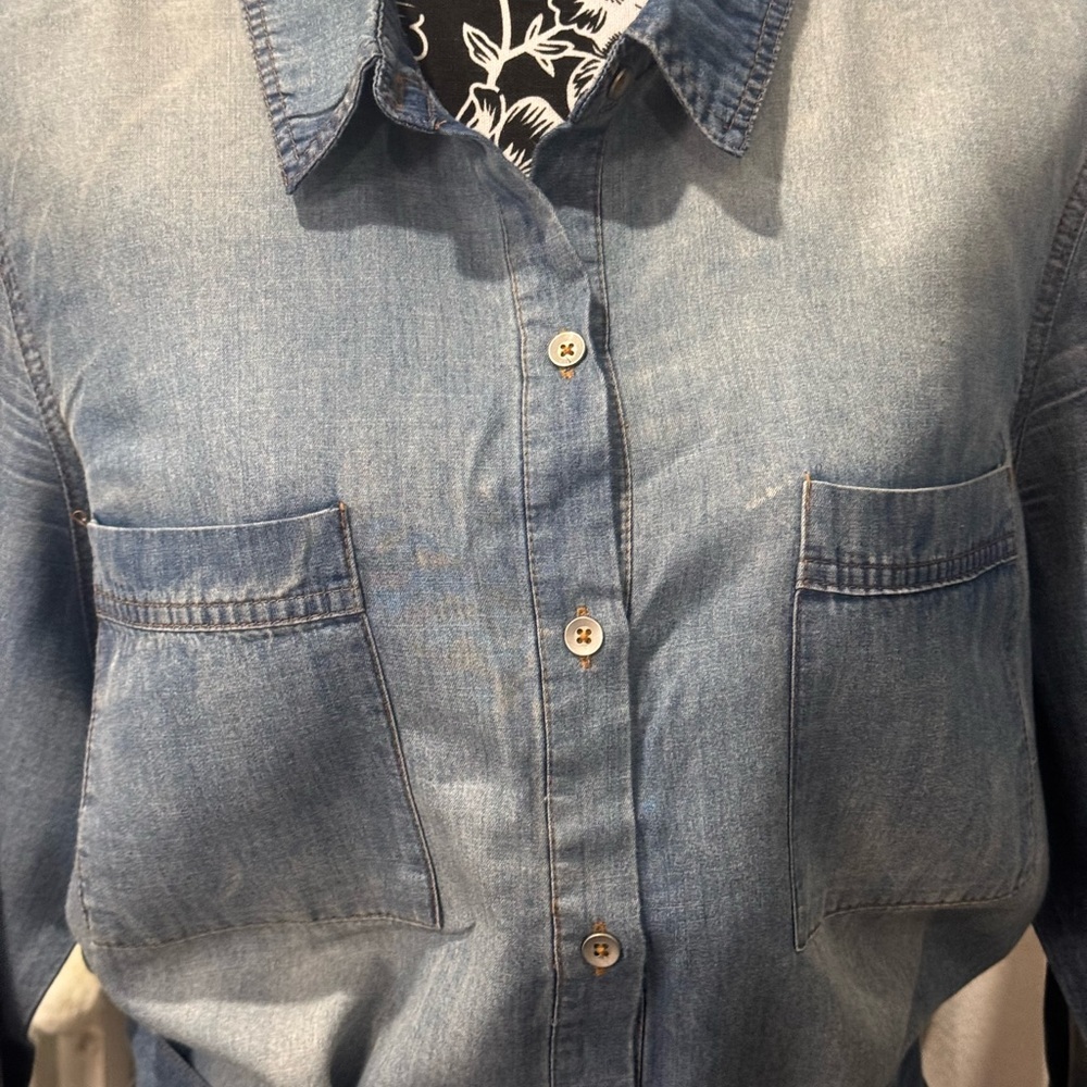 Jessica Simpson Clara Nyra Denim Shirt Dress 2X NWT Belted Midi - Picture 7 of 13